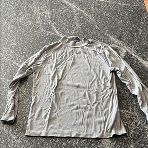 Gray Mock Neck Shirt